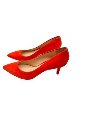 Enzo Angiolini Size 10 Pink Suede Pointed-Toe Heels Elegant Mid-Heel Pumps